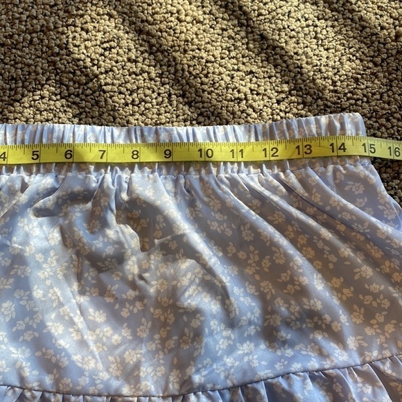 NWT Shein Floral Blue and White Mini Skirt Size Large - Picture 7 of 8
